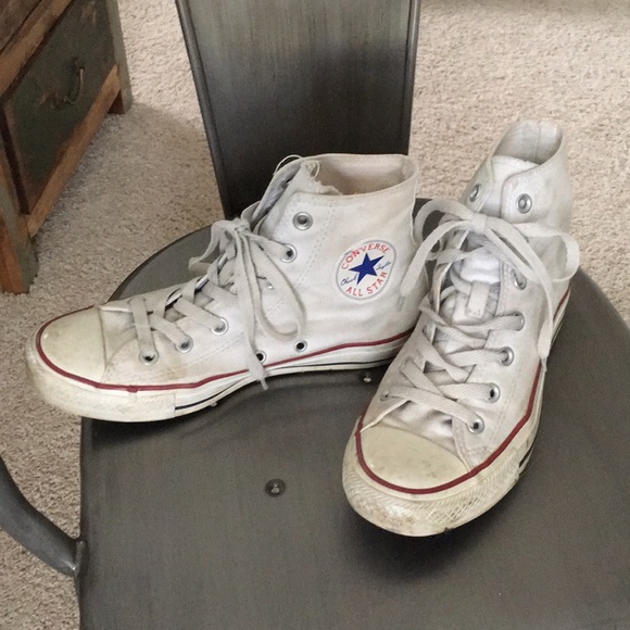 white high top converse size 6